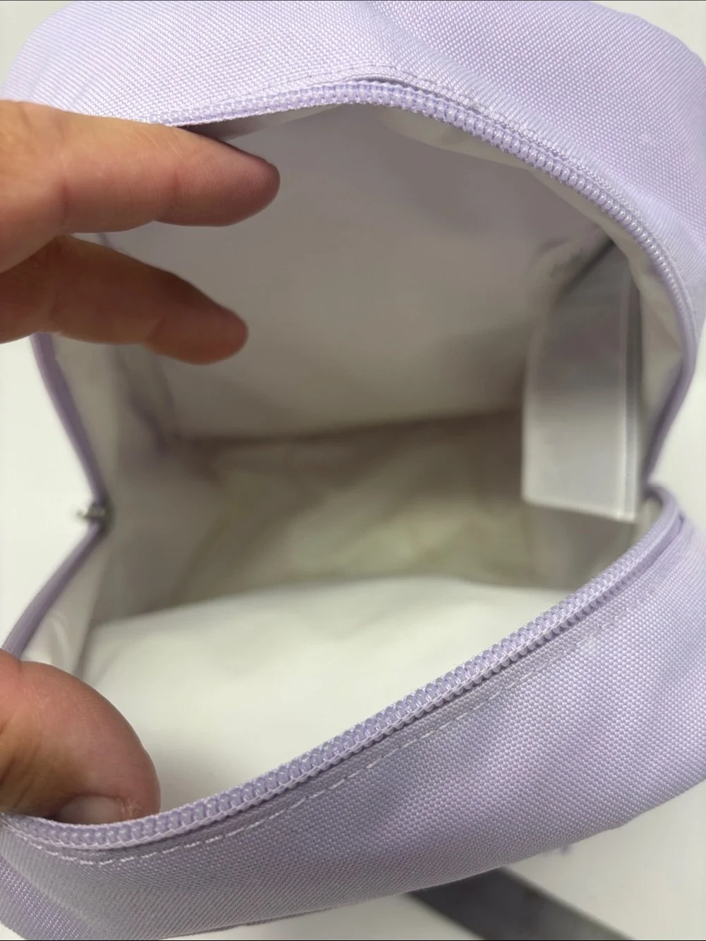 Jansport Lavender Mini Backpack lunch bag in Light Purple